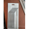 304 Stainless steel drinking straw 6 bend straw+1 brush